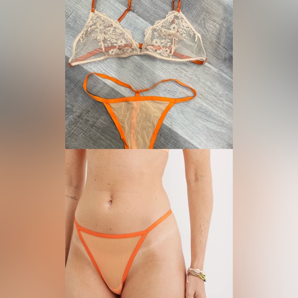 Aerie/Zara Bralette and Thong Set